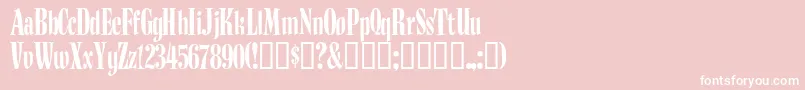 Budnm   -fontti – valkoiset fontit vaaleanpunaisella taustalla