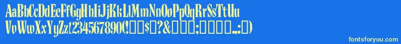 Budnm    Font – Yellow Fonts on Blue Background