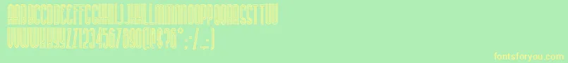 フォントBUENAN   – 黄色の文字が緑の背景にあります