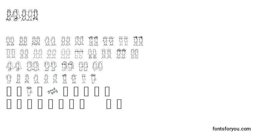 A fonte BUENC    (122383) – alfabeto, números, caracteres especiais
