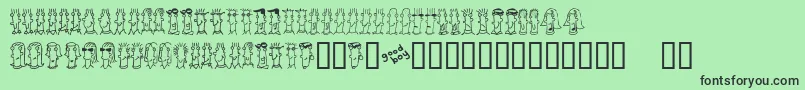 BUENC    Font – Black Fonts on Green Background