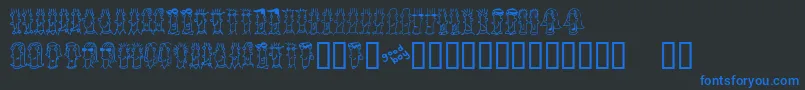 BUENC    Font – Blue Fonts on Black Background