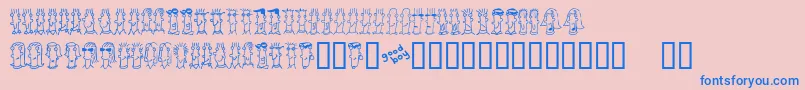 BUENC    Font – Blue Fonts on Pink Background