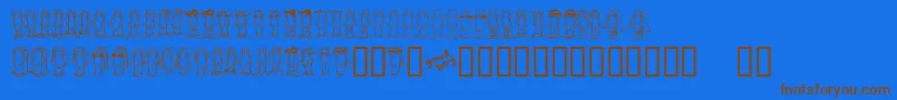 BUENC    Font – Brown Fonts on Blue Background