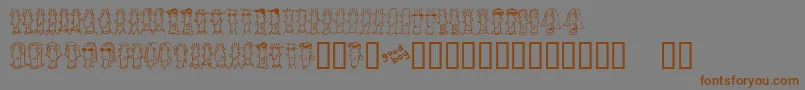 BUENC    Font – Brown Fonts on Gray Background