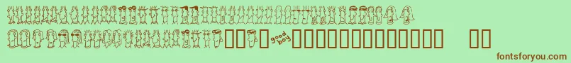 BUENC    Font – Brown Fonts on Green Background