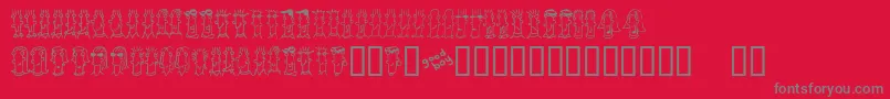 BUENC    Font – Gray Fonts on Red Background