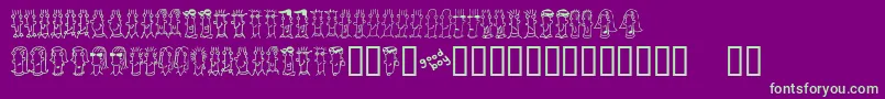 BUENC    Font – Green Fonts on Purple Background