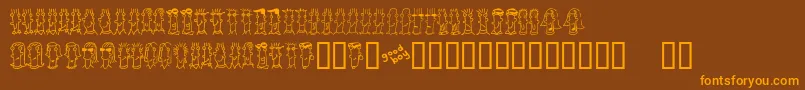 BUENC    Font – Orange Fonts on Brown Background