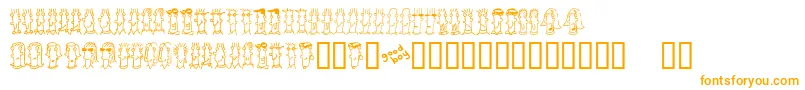BUENC    Font – Orange Fonts on White Background