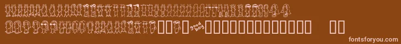 BUENC    Font – Pink Fonts on Brown Background