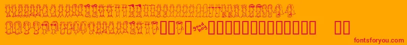 BUENC    Font – Red Fonts on Orange Background