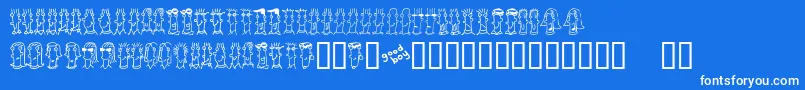 BUENC    Font – White Fonts on Blue Background