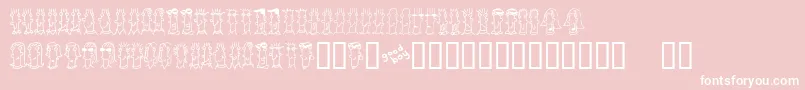 BUENC    Font – White Fonts on Pink Background