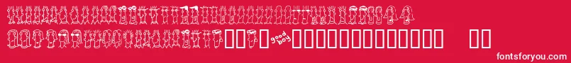 フォントBUENC    – 赤い背景に白い文字