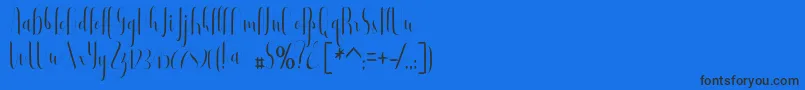 Buffalo Font – Black Fonts on Blue Background