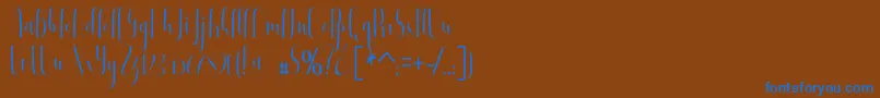 Buffalo Font – Blue Fonts on Brown Background