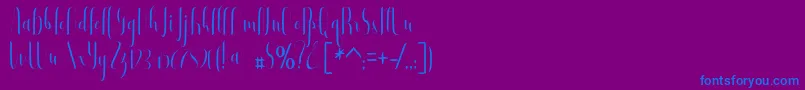 Buffalo Font – Blue Fonts on Purple Background