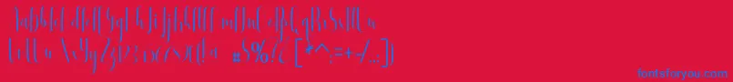 Buffalo Font – Blue Fonts on Red Background