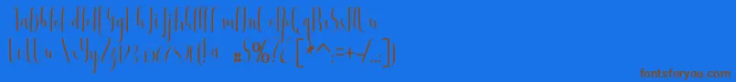 Buffalo Font – Brown Fonts on Blue Background