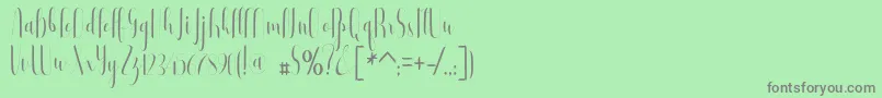 Buffalo Font – Gray Fonts on Green Background