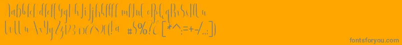 フォントBuffalo – オレンジの背景に灰色の文字