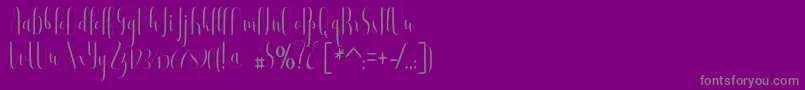 フォントBuffalo – 紫の背景に灰色の文字