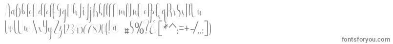 フォントBuffalo – 白い背景に灰色の文字