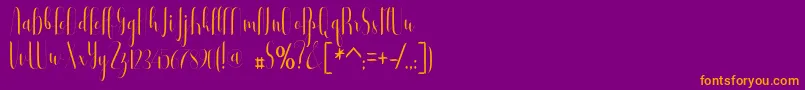 Buffalo Font – Orange Fonts on Purple Background
