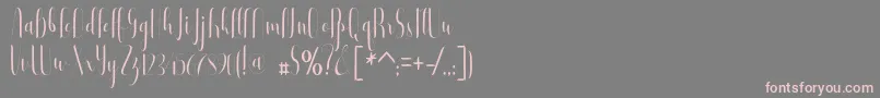 フォントBuffalo – 灰色の背景にピンクのフォント