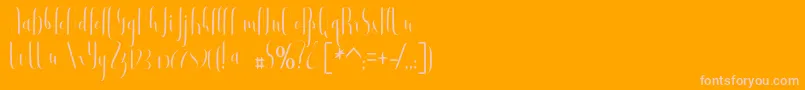 Buffalo-fontti – vaaleanpunaiset fontit oranssilla taustalla