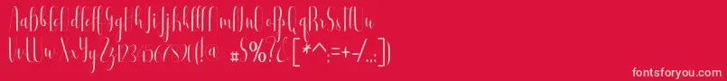 Buffalo-Schriftart – Rosa Schriften auf rotem Hintergrund