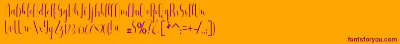 Buffalo Font – Purple Fonts on Orange Background
