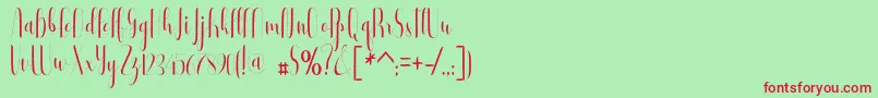 Buffalo Font – Red Fonts on Green Background