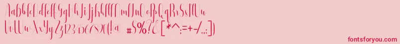 Buffalo Font – Red Fonts on Pink Background