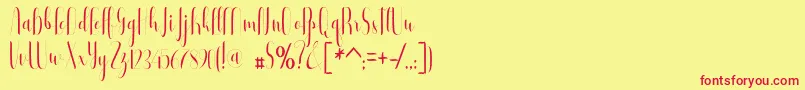 Buffalo Font – Red Fonts on Yellow Background