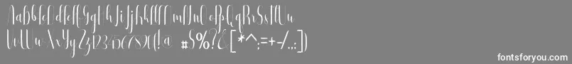 フォントBuffalo – 灰色の背景に白い文字