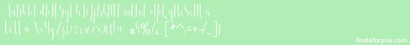 フォントBuffalo – 緑の背景に白い文字