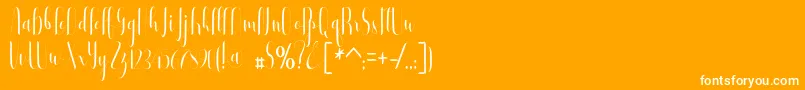 フォントBuffalo – オレンジの背景に白い文字