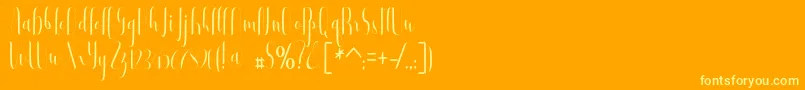 フォントBuffalo – オレンジの背景に黄色の文字