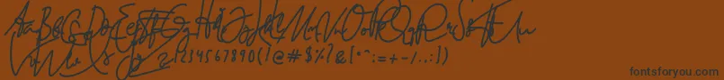 fuente BuffaloHerder – Fuentes Negras Sobre Fondo Marrón