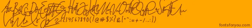 BuffaloHerder Font – Brown Fonts on Orange Background