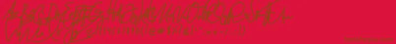 BuffaloHerder Font – Brown Fonts on Red Background
