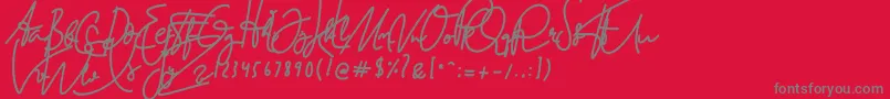 BuffaloHerder Font – Gray Fonts on Red Background