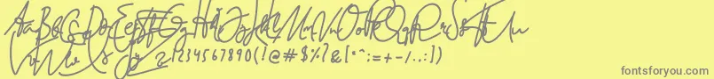 BuffaloHerder Font – Gray Fonts on Yellow Background