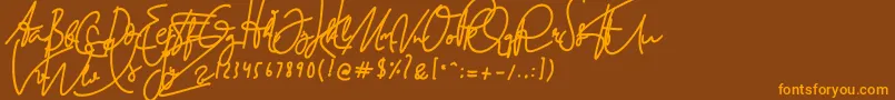 BuffaloHerder Font – Orange Fonts on Brown Background