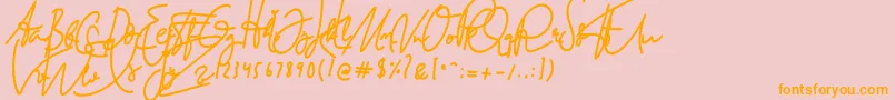BuffaloHerder Font – Orange Fonts on Pink Background