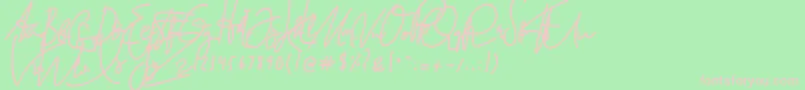 BuffaloHerder Font – Pink Fonts on Green Background