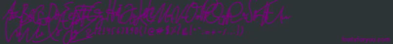 BuffaloHerder-Schriftart – Violette Schriften auf schwarzem Hintergrund