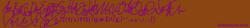 BuffaloHerder Font – Purple Fonts on Brown Background